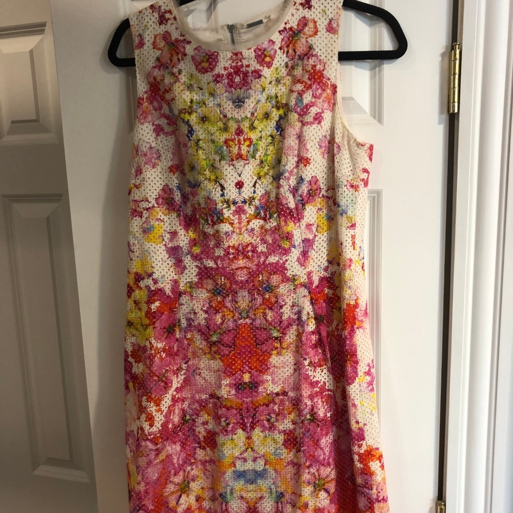 Tahari Eyelet dress
